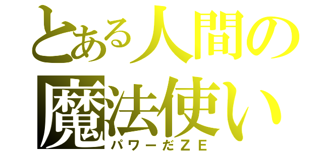 とある人間の魔法使い（パワーだＺＥ）