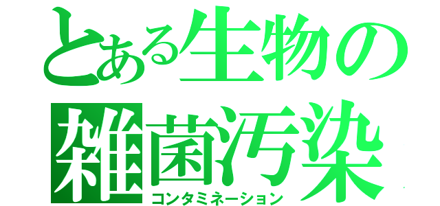 とある生物の雑菌汚染（コンタミネーション）