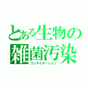 とある生物の雑菌汚染（コンタミネーション）