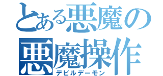 とある悪魔の悪魔操作（デビルデーモン）