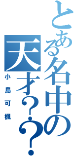 とある名中の天才？？？（小島可楓）