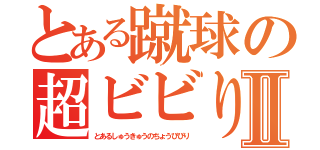 とある蹴球の超ビビりⅡ（とあるしゅうきゅうのちょうびびり）