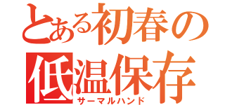 とある初春の低温保存（サーマルハンド）