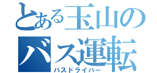 とある玉山のバス運転士（バスドライバー）