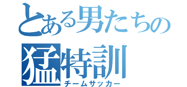 とある男たちの猛特訓（チームサッカー）