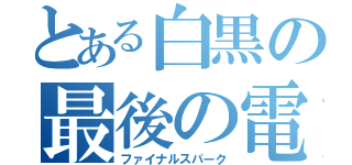 とある白黒の最後の電撃（ファイナルスパーク）