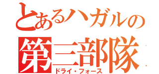 とあるハガルの第三部隊（ドライ・フォース）