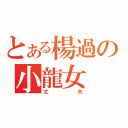 とある楊過の小龍女（丈夫）