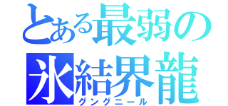 とある最弱の氷結界龍（グングニール）