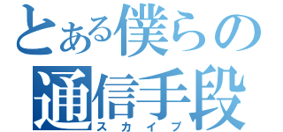 とある僕らの通信手段（スカイプ）