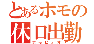 とあるホモの休日出勤（ホモビデオ）