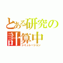 とある研究の計算中（シミュレーション）