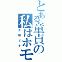 とある童貞の私はホモ（大嘘です）