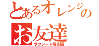 とあるオレンジ色のお友達（サクシード解答編）