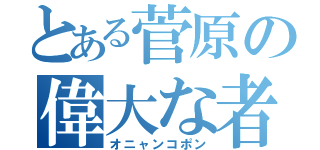 とある菅原の偉大な者（オニャンコポン）