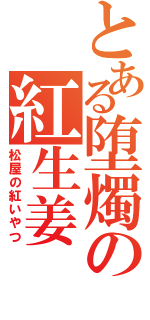 とある堕燭の紅生姜（松屋の紅いやつ）