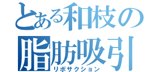 とある和枝の脂肪吸引（リポサクション）