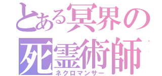 とある冥界の死霊術師（ネクロマンサー）