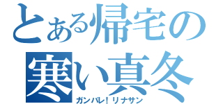 とある帰宅の寒い真冬（ガンバレ！リナサン）