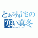 とある帰宅の寒い真冬（ガンバレ！リナサン）