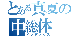 とある真夏の中総体（インデックス）