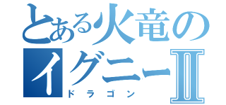 とある火竜のイグニールⅡ（ドラゴン）