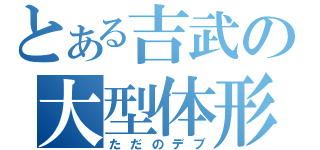 とある吉武の大型体形（ただのデブ）