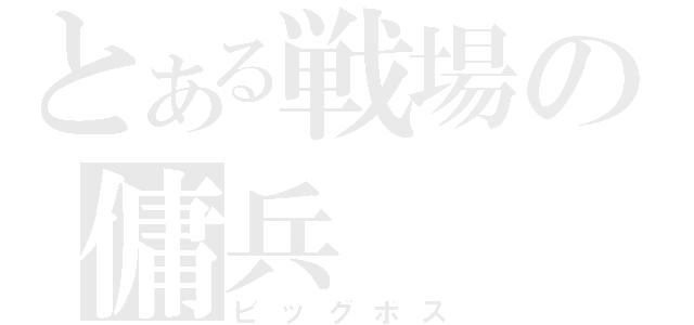 とある戦場の傭兵（ビッグボス）