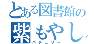 とある図書館の紫もやし（パチュリー）