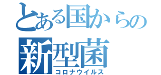 とある国からの新型菌（コロナウイルス）