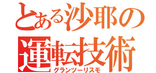 とある沙耶の運転技術（グランツーリスモ）