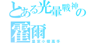 とある光暈戰神の霍爾（皇家小槍高手）