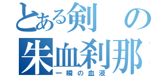 とある剣の朱血刹那（一瞬の血液）