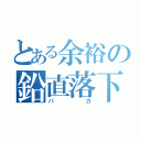 とある余裕の鉛直落下（バカ）