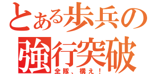 とある歩兵の強行突破（全隊、構え！）