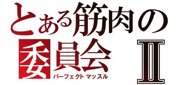 とある筋肉の委員会Ⅱ（パーフェクトマッスル）