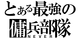 とある最強の傭兵部隊（ＮＥＶＥＲ）