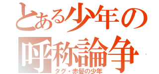 とある少年の呼称論争（タグ・赤髪の少年）