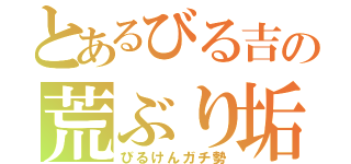 とあるびる吉の荒ぶり垢（びるけんガチ勢）