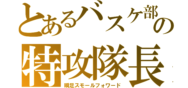 とあるバスケ部の特攻隊長（瞬足スモールフォワード）