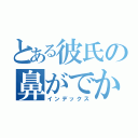 とある彼氏の鼻がでかい（インデックス）