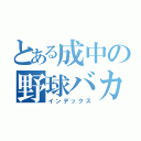 とある成中の野球バカ（インデックス）