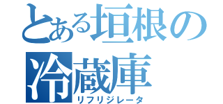 とある垣根の冷蔵庫（リフリジレータ）