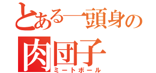 とある一頭身の肉団子（ミートボール）