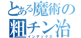 とある魔術の粗チン治療（インデックス）