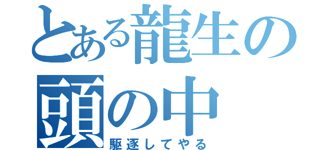 とある龍生の頭の中（駆逐してやる）