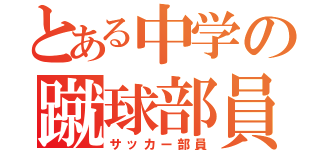 とある中学の蹴球部員（サッカー部員）