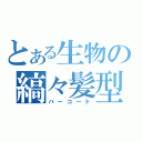 とある生物の縞々髪型（バーコード）