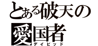 とある破天の愛国者（デイビッド）