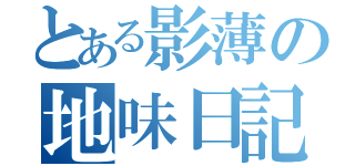 とある影薄の地味日記（）